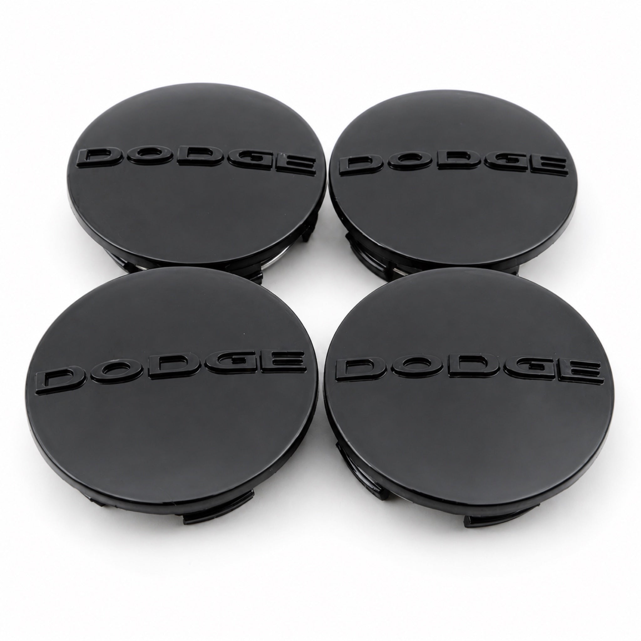 Set of 4 Gloss Black 63mm Dodge Wheel Center Caps - image 4