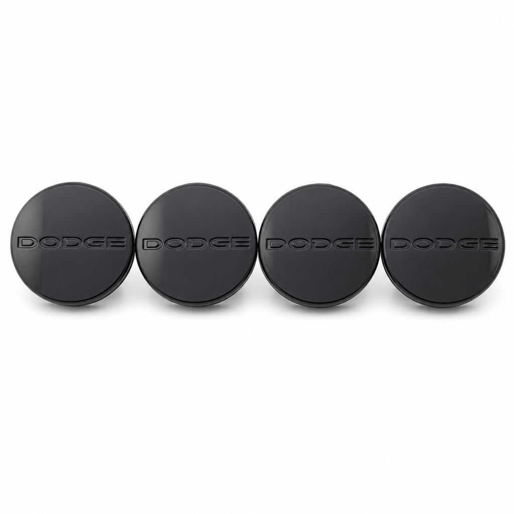 Set of 4 Gloss Black 63mm Dodge Wheel Center Caps - image 5
