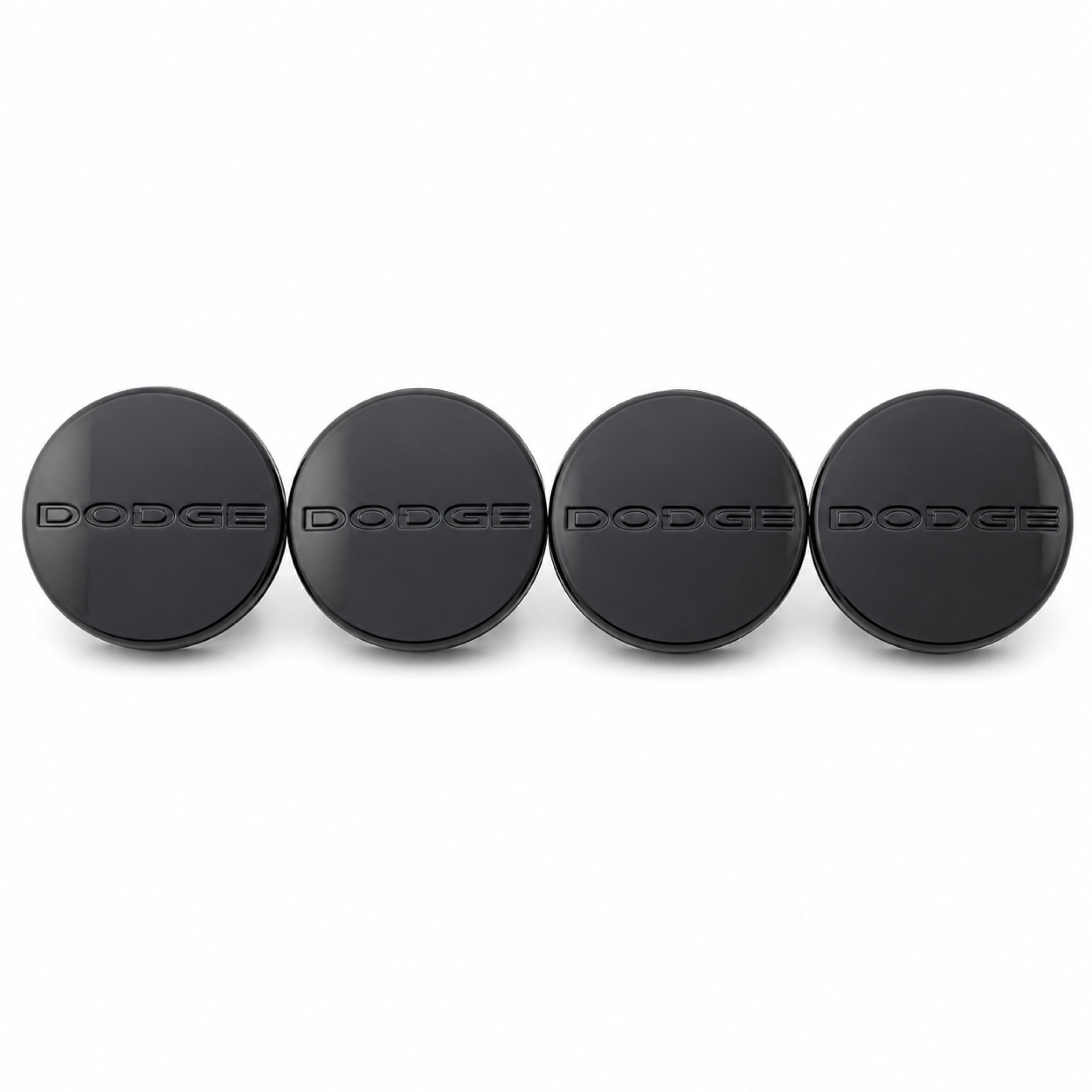 Set of 4 Gloss Black 63mm Dodge Wheel Center Caps - image 5