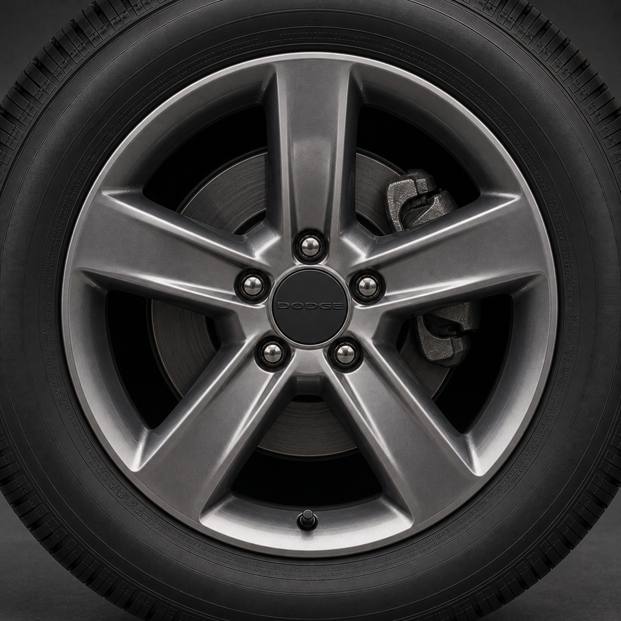 Set of 4 Gloss Black 63mm Dodge Wheel Center Caps - image 8