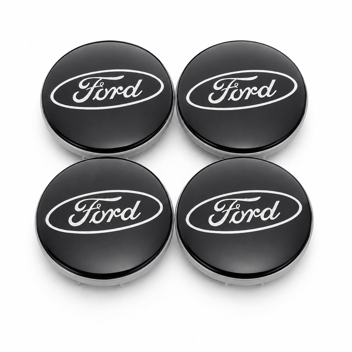 4Pcs Wheel Center Caps 2-1/8" BLACK Hubcaps Rim Emblem for Ford 54mm