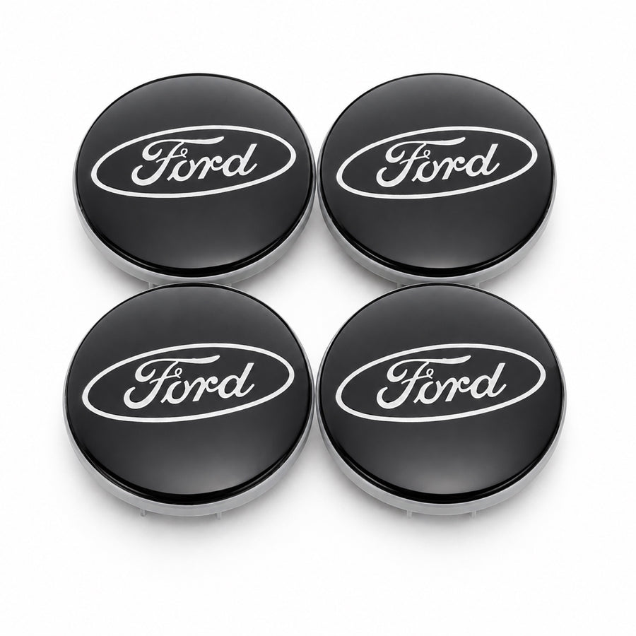 4Pcs Wheel Center Caps 2-1/8" BLACK Hubcaps Rim Emblem for Ford 54mm