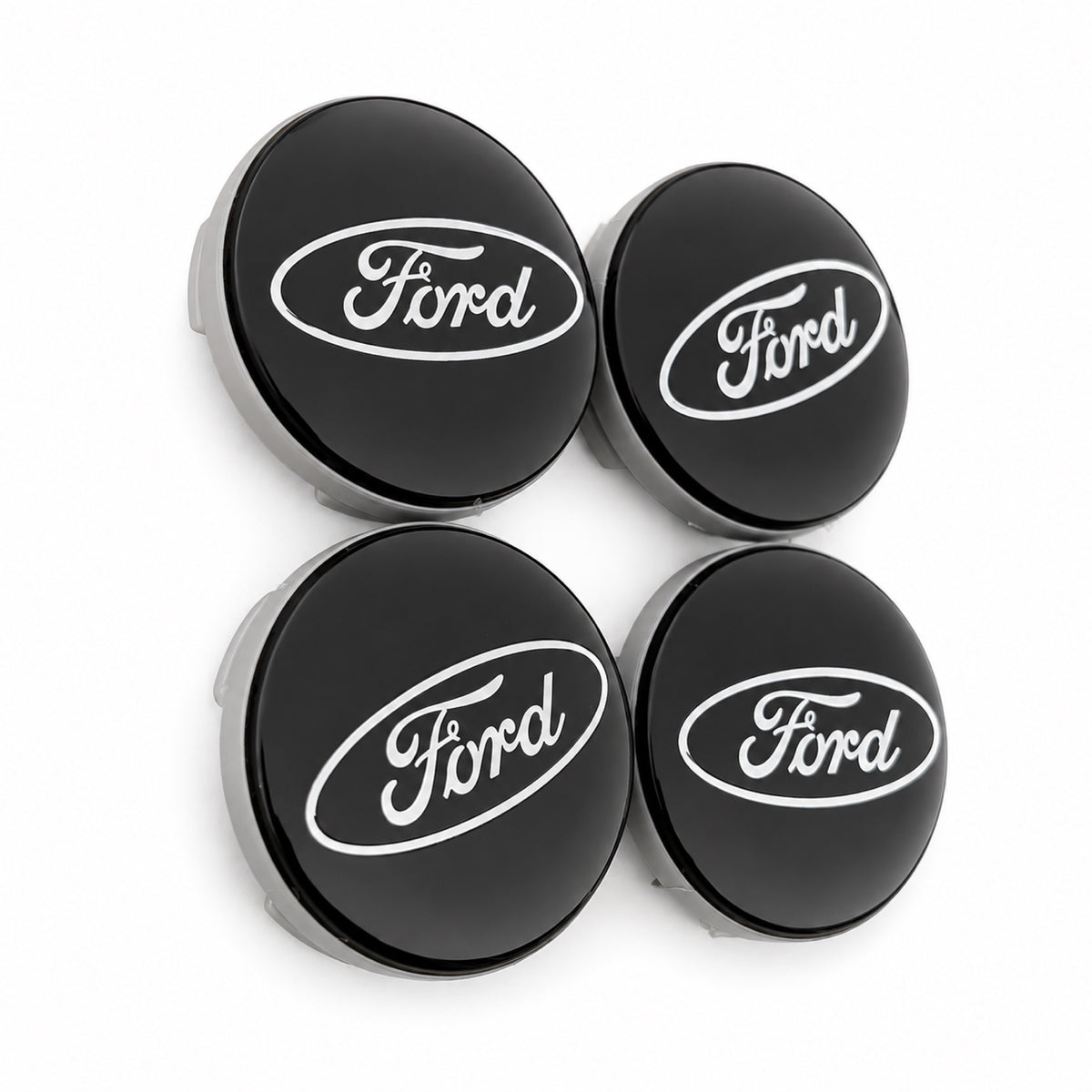 4Pcs Wheel Center Caps 2-1/8" BLACK Hubcaps Rim Emblem for Ford 54mm