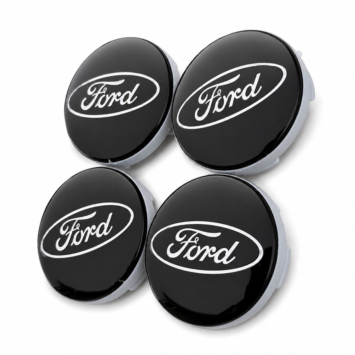 4Pcs Wheel Center Caps 2-1/8" BLACK Hubcaps Rim Emblem for Ford 54mm