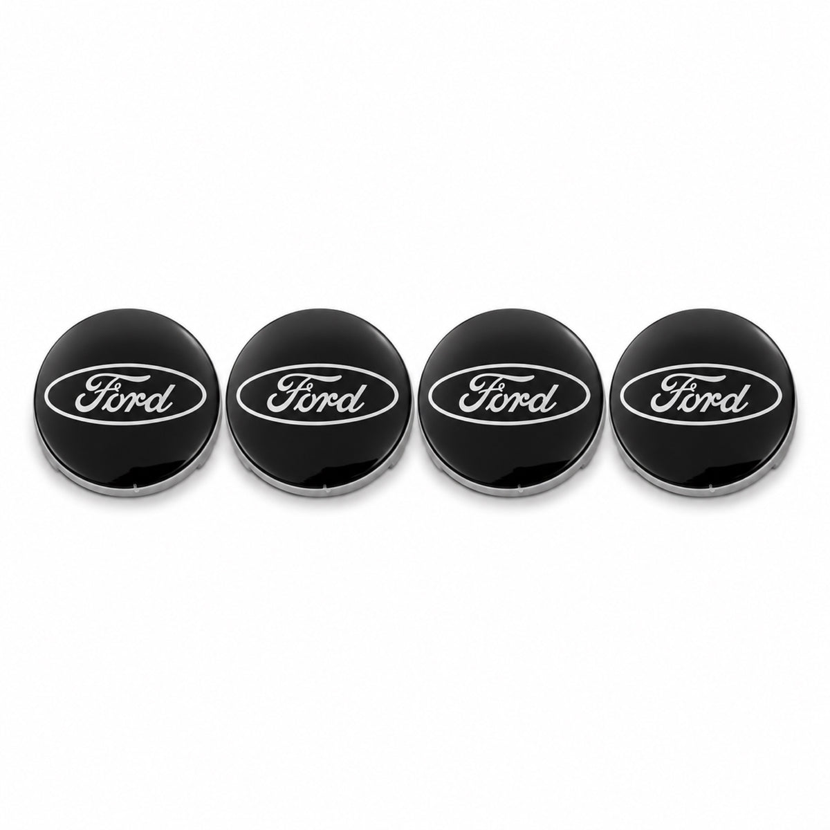4Pcs Wheel Center Caps 2-1/8" BLACK Hubcaps Rim Emblem for Ford 54mm
