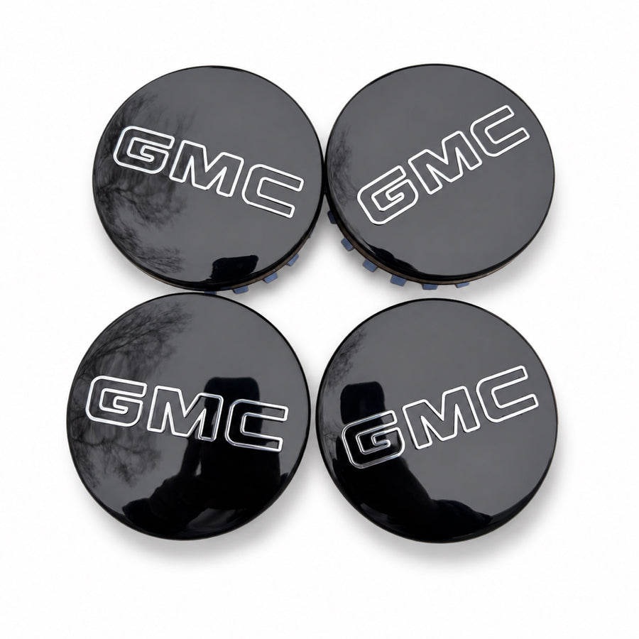 4 Center Caps For GMC Black Sierra Yukon XL Denali Hub Cap 83mm 3.25" 9595891