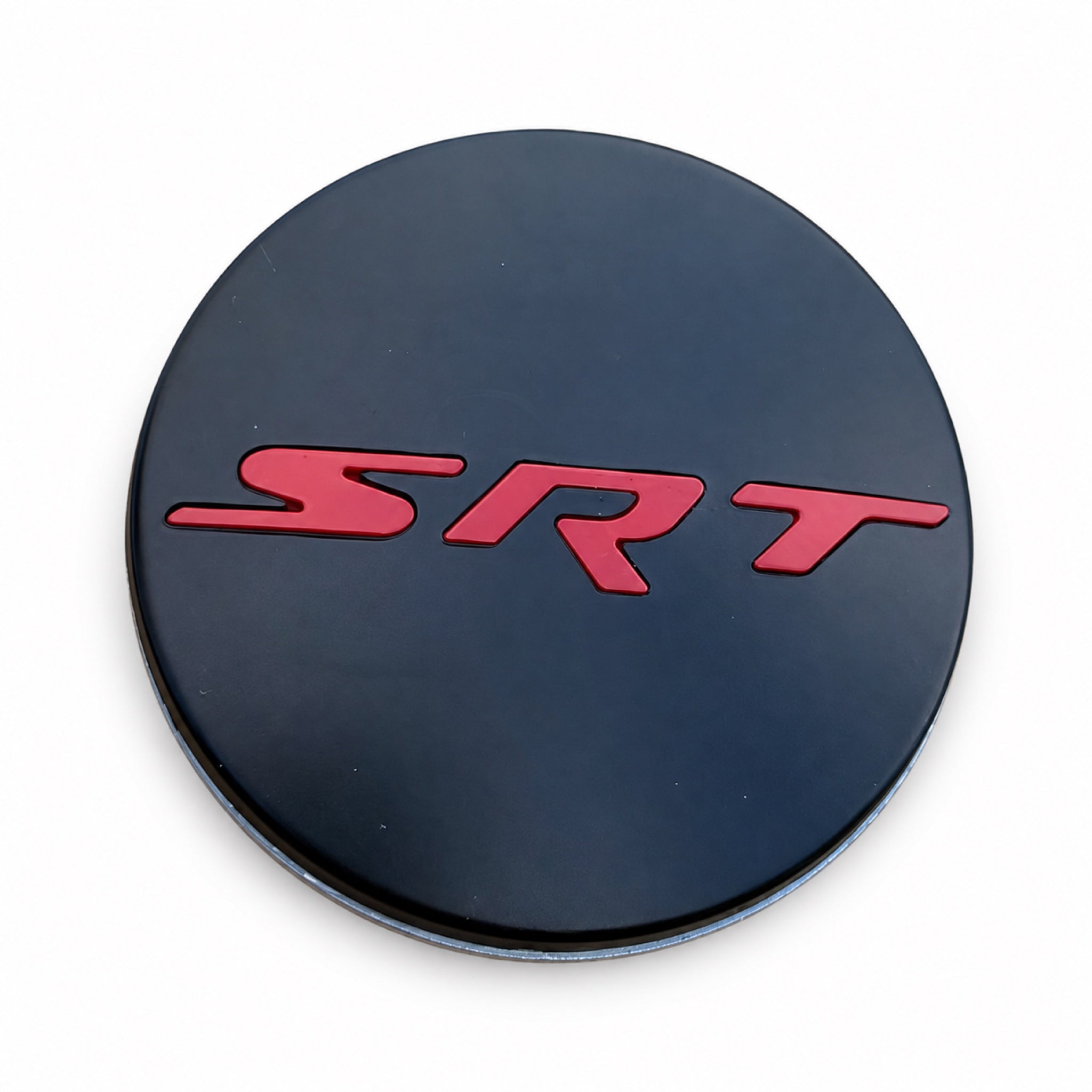 Set of 4 Black & Red SRT 63mm Wheel Center Caps - image 5