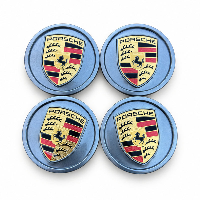 Set Of 4 Porsche Classic Hub Caps 76mm ( 2.99 ") Fits Most OEM Porsche Wheels