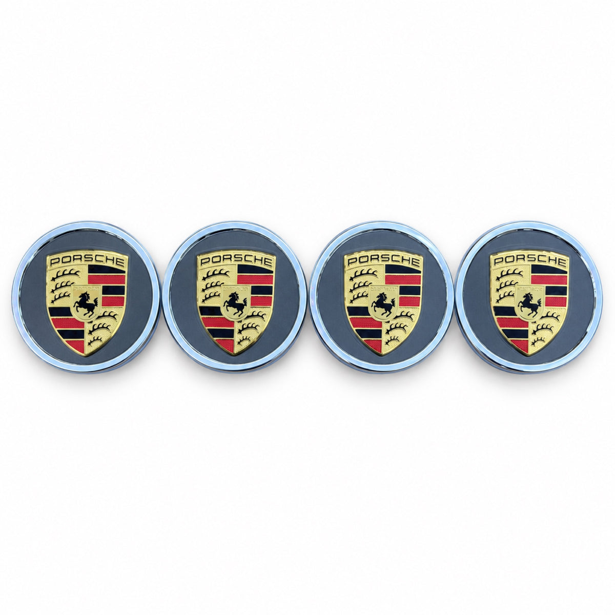 4 Set Porsche 76mm Taycan Wheel Center Hub Cap 9J1 black gold gray