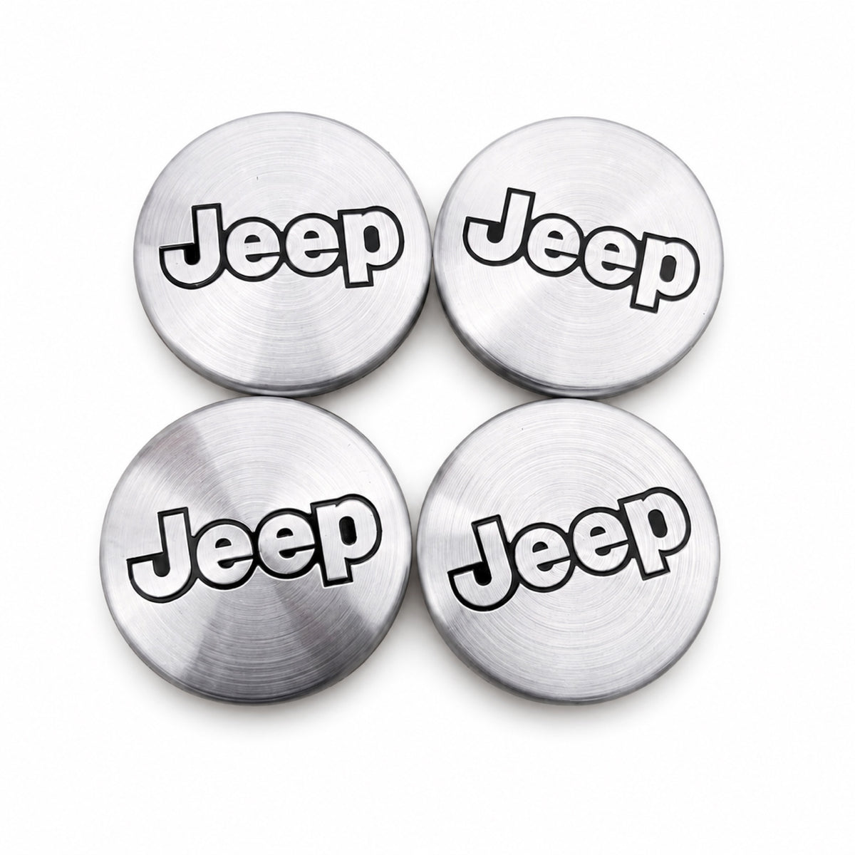 Jeep Set of 4 Chrome J Wheel Center Caps Liberty Grand Cherokee Wrangler