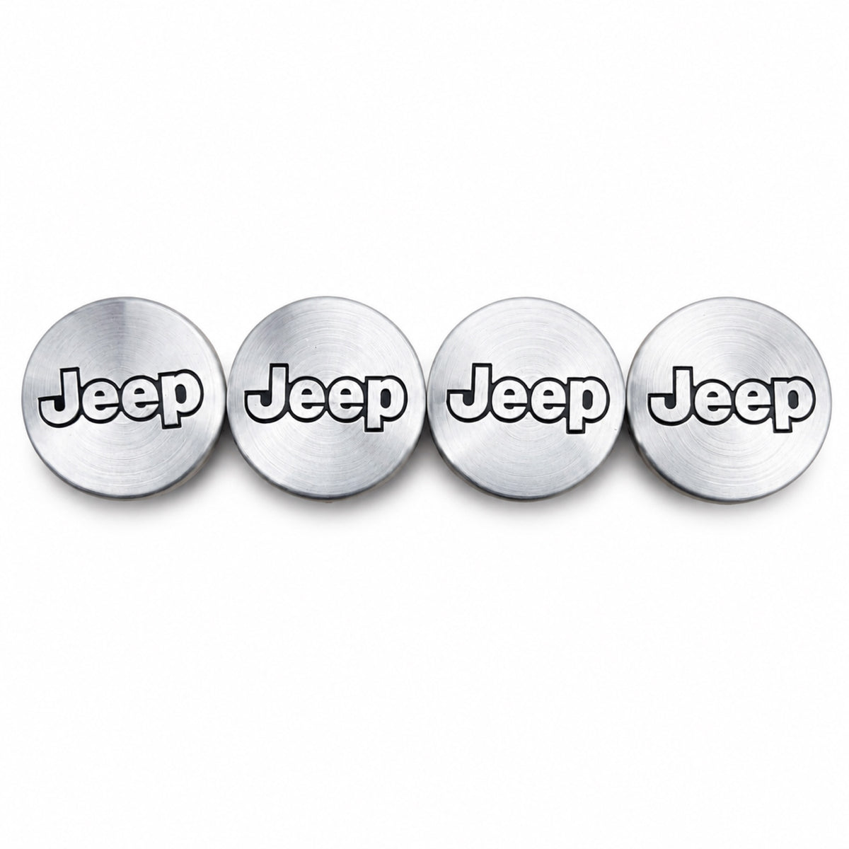 Jeep Set of 4 Chrome J Wheel Center Caps Liberty Grand Cherokee Wrangler