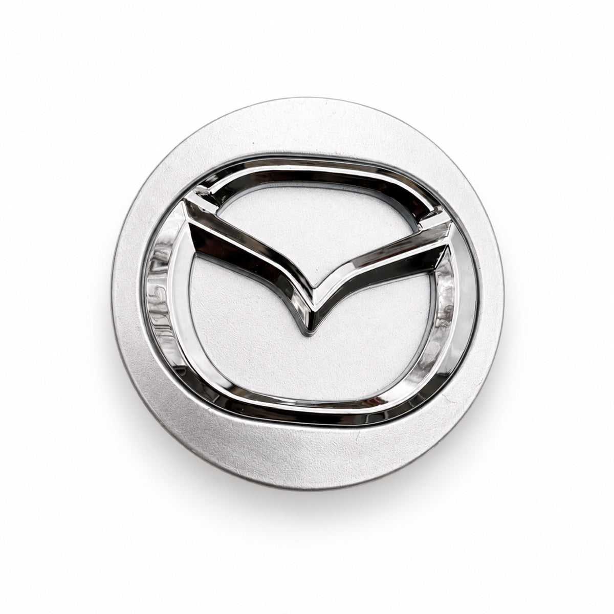 SET OF 4 MAZDA Silver CENTER WHEEL CAPS CHROME EMBLEM 56MM HUB CAP LOGO
