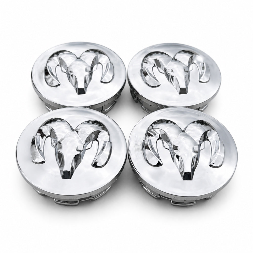 Set of 4 Silver 63mm Dodge Wheel Center Caps - image 4