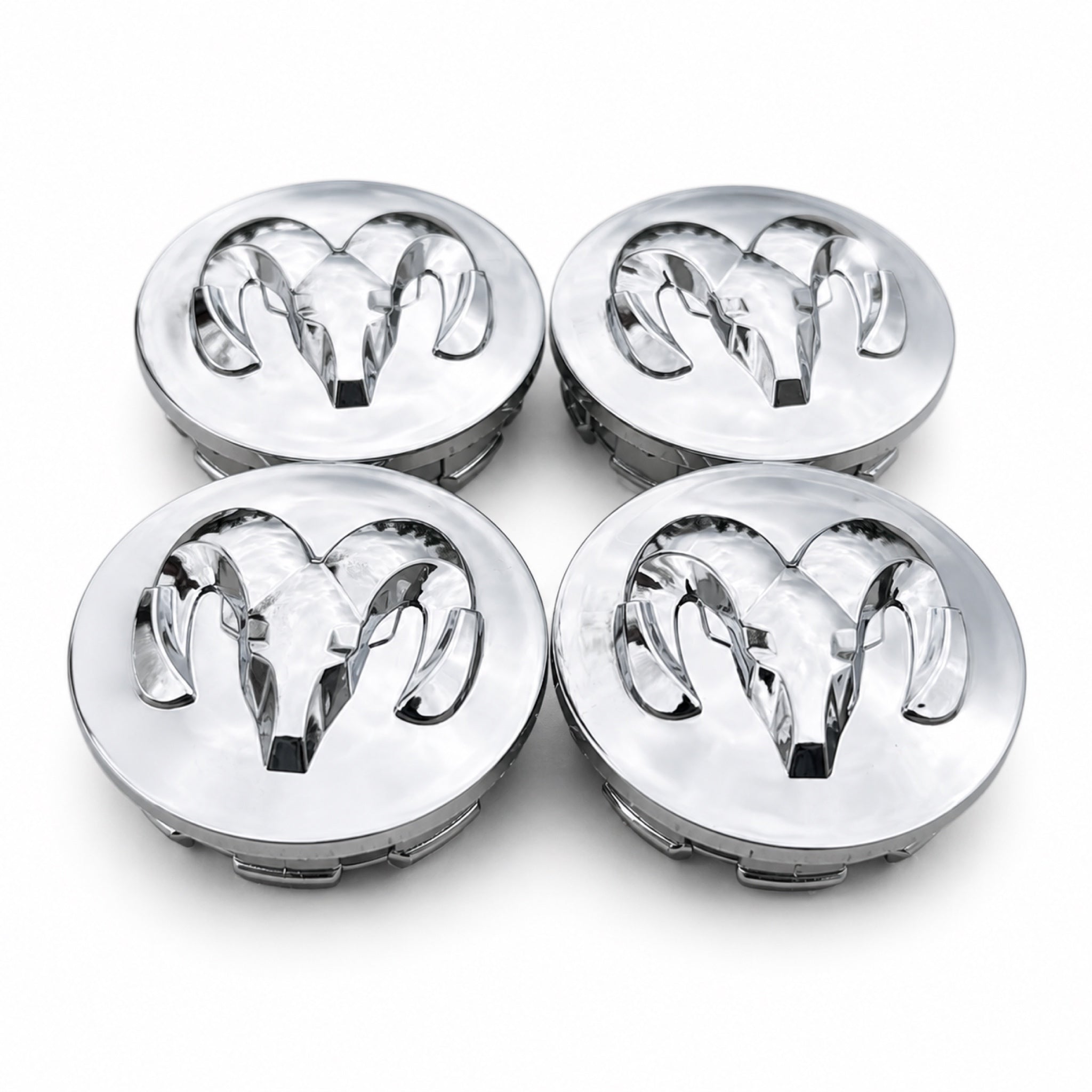 Set of 4 Silver 63mm Dodge Wheel Center Caps - image 4