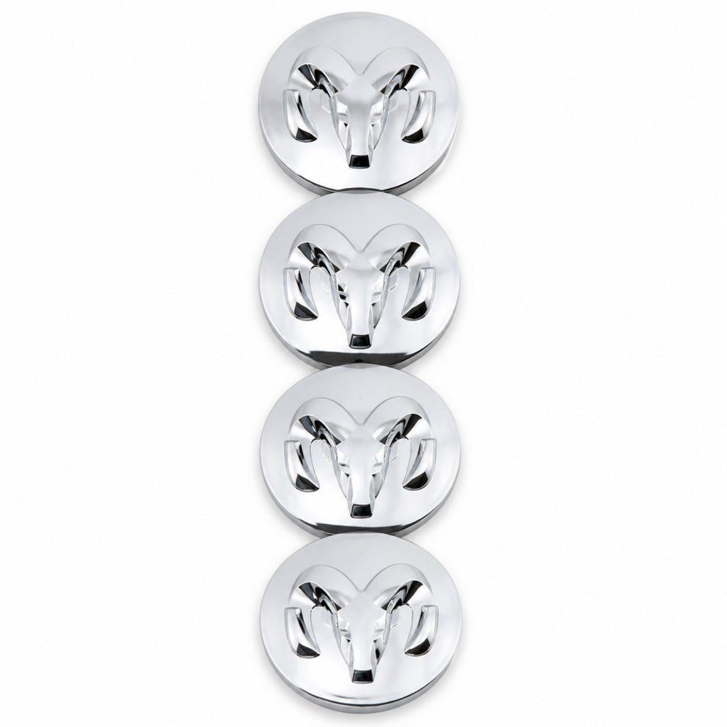 Set of 4 Silver 63mm Dodge Wheel Center Caps - image 5