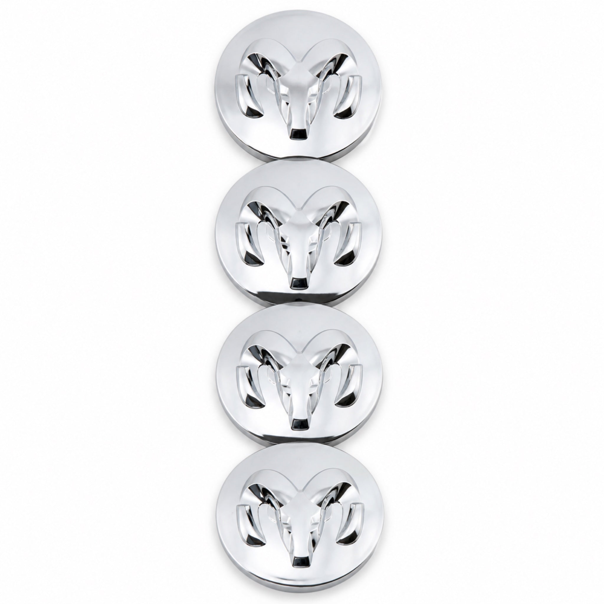 Set of 4 Silver 63mm Dodge Wheel Center Caps - image 5