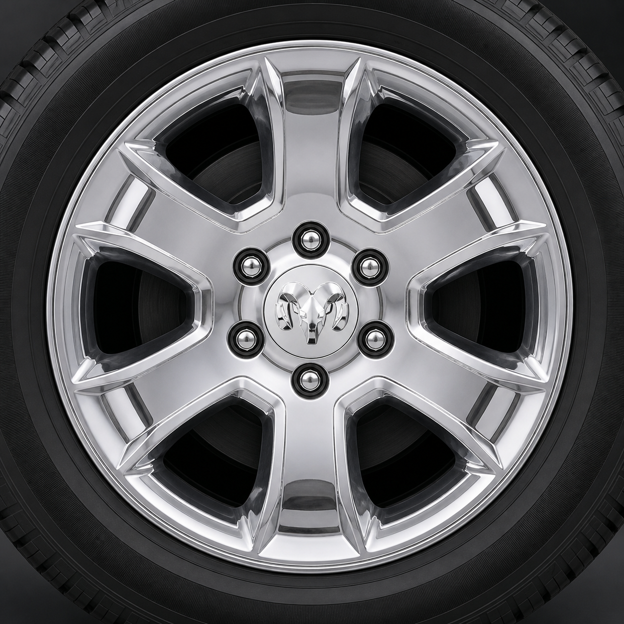 Set of 4 Silver 63mm Dodge Wheel Center Caps - image 8