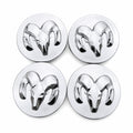 Set of 4 Silver 63mm Dodge Wheel Center Caps - main image